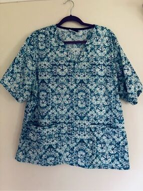 Tafford Scrub Top Short Sleeve Size XL